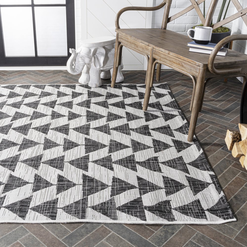 Andratx Modern Tribal Geometric Indoor/Outdoor Area Rug. Picture 7