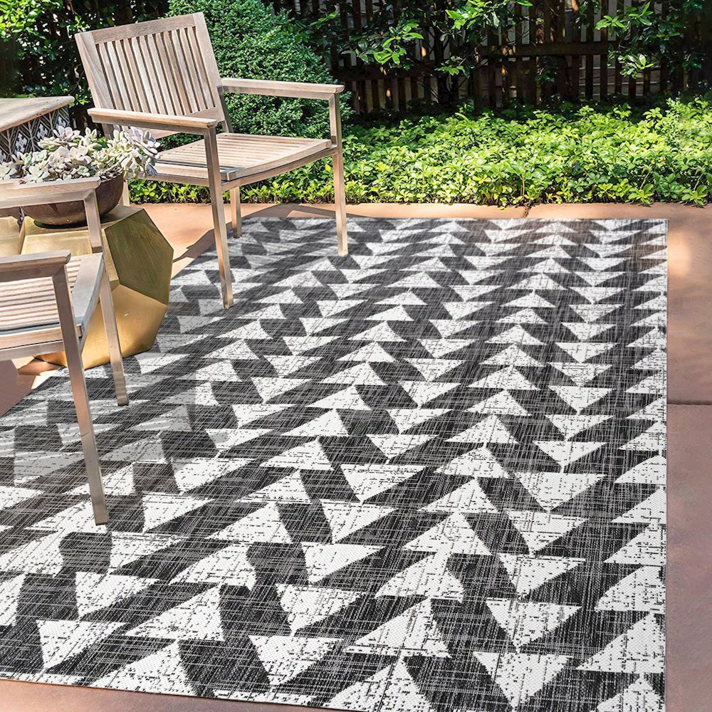 Andratx Modern Tribal Geometric Indoor/Outdoor Area Rug. Picture 6
