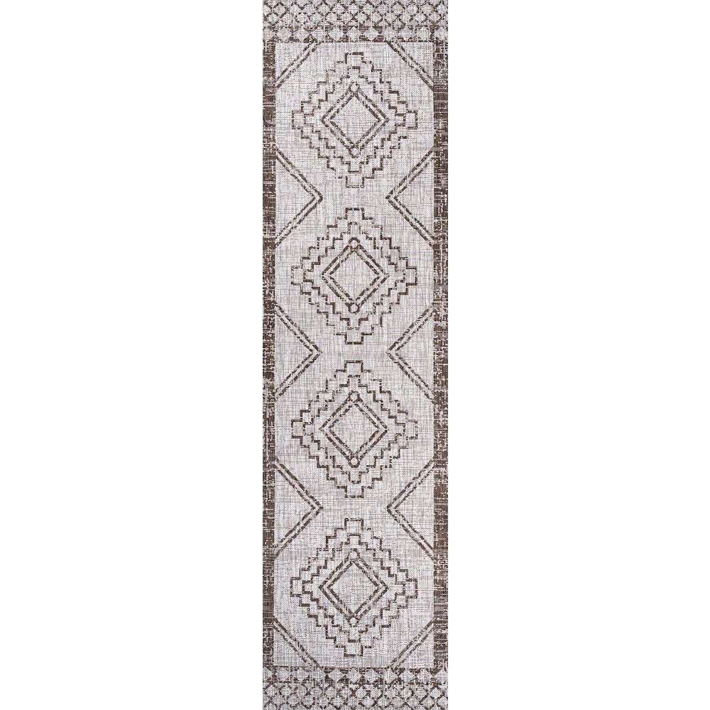 Marokko Diamond Tribal Medallion Indoor/Outdoor Area Rug. Picture 1