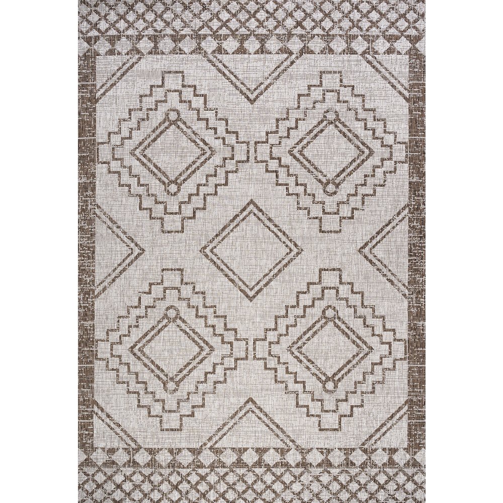 Marokko Diamond Tribal Medallion Indoor/Outdoor Area Rug. Picture 1