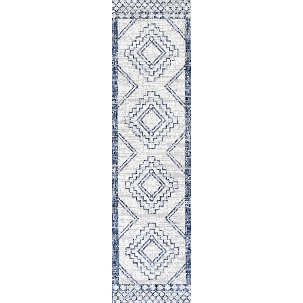 Marokko Diamond Tribal Medallion Indoor/Outdoor Area Rug. Picture 1