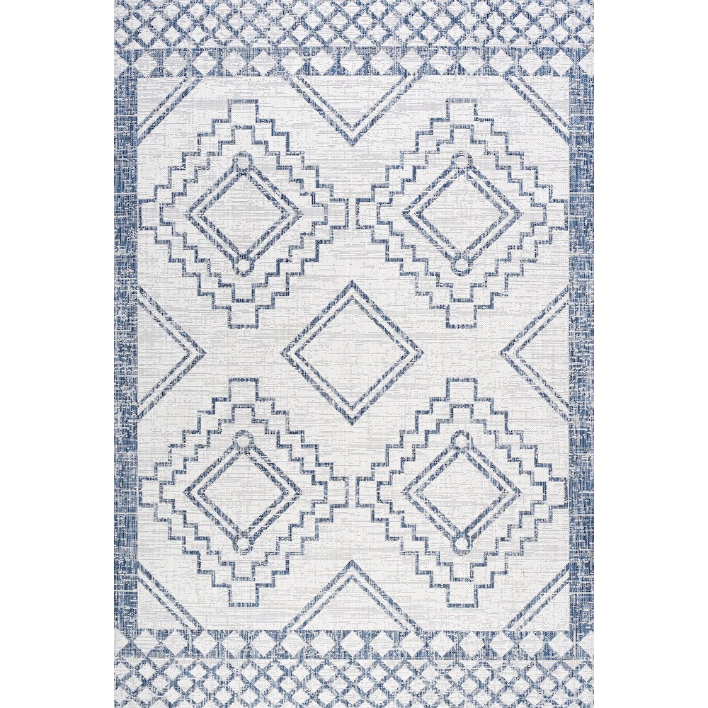 Marokko Diamond Tribal Medallion Indoor/Outdoor Area Rug. Picture 1