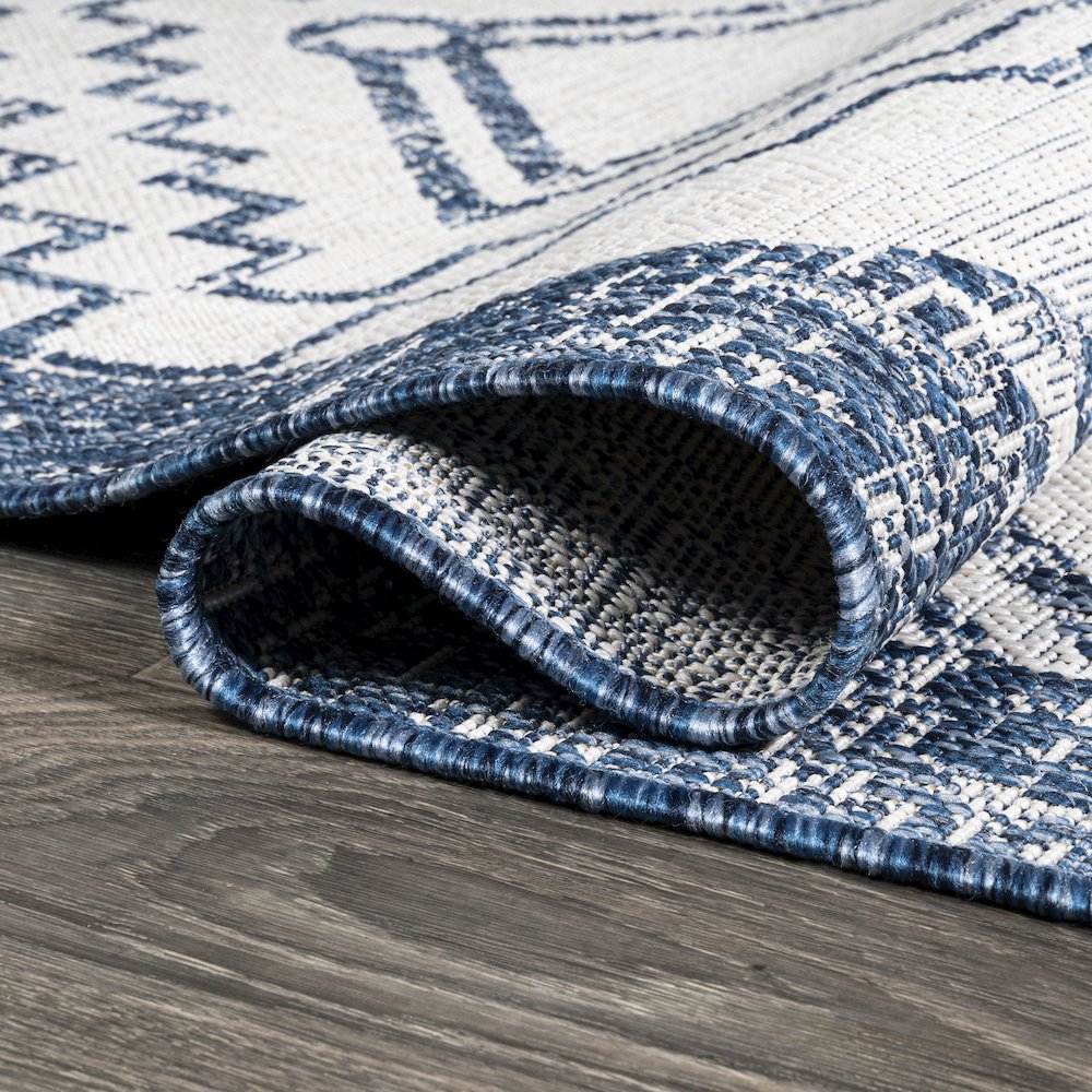 Marokko Diamond Tribal Medallion Indoor/Outdoor Area Rug. Picture 8