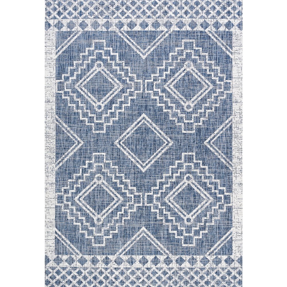 Marokko Diamond Tribal Medallion Indoor/Outdoor Area Rug. Picture 1