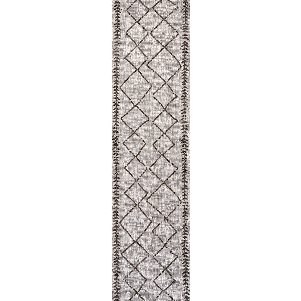 Derya Tribal Diamond Trellis Indoor/Outdoor Area Rug. Picture 1