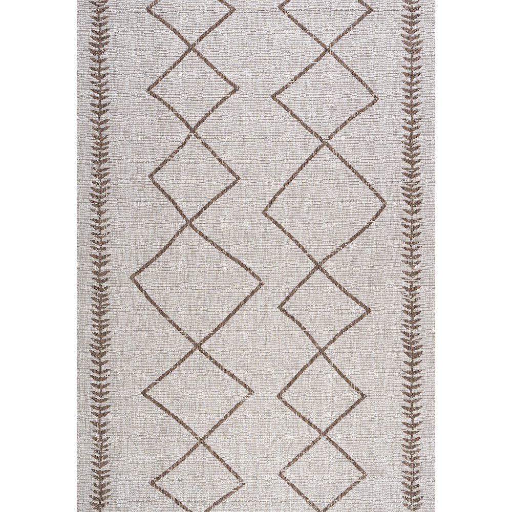 Derya Tribal Diamond Trellis Indoor/Outdoor Area Rug. Picture 1