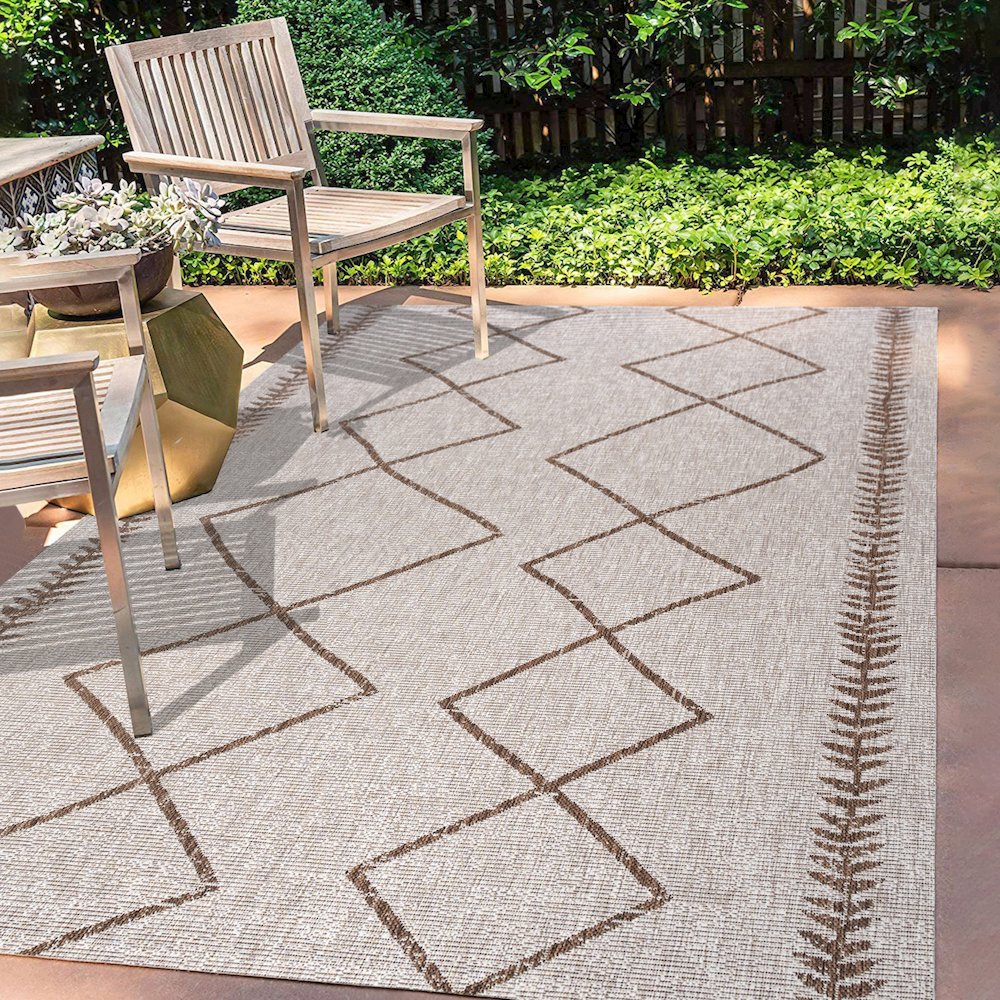 Derya Tribal Diamond Trellis Indoor/Outdoor Area Rug. Picture 6