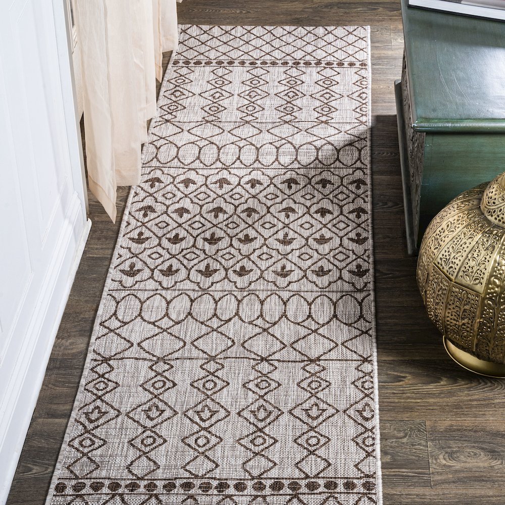 Kafel Tribal Bohemian Indoor/Outdoor Area Rug. Picture 2