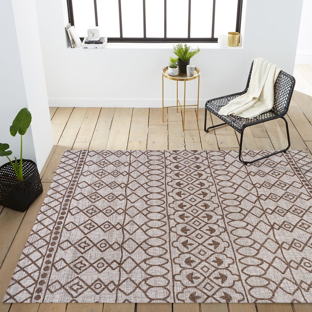 Kafel Tribal Bohemian Indoor/Outdoor Area Rug. Picture 16