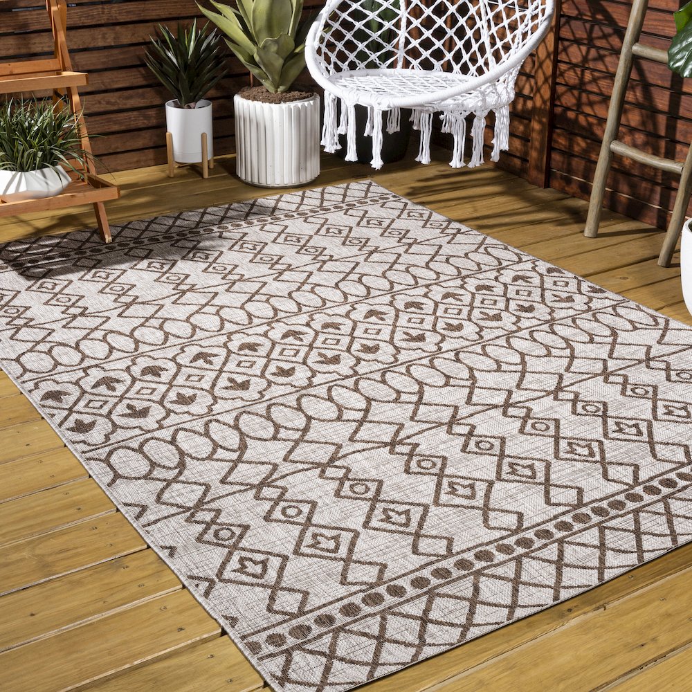 Kafel Tribal Bohemian Indoor/Outdoor Area Rug. Picture 7