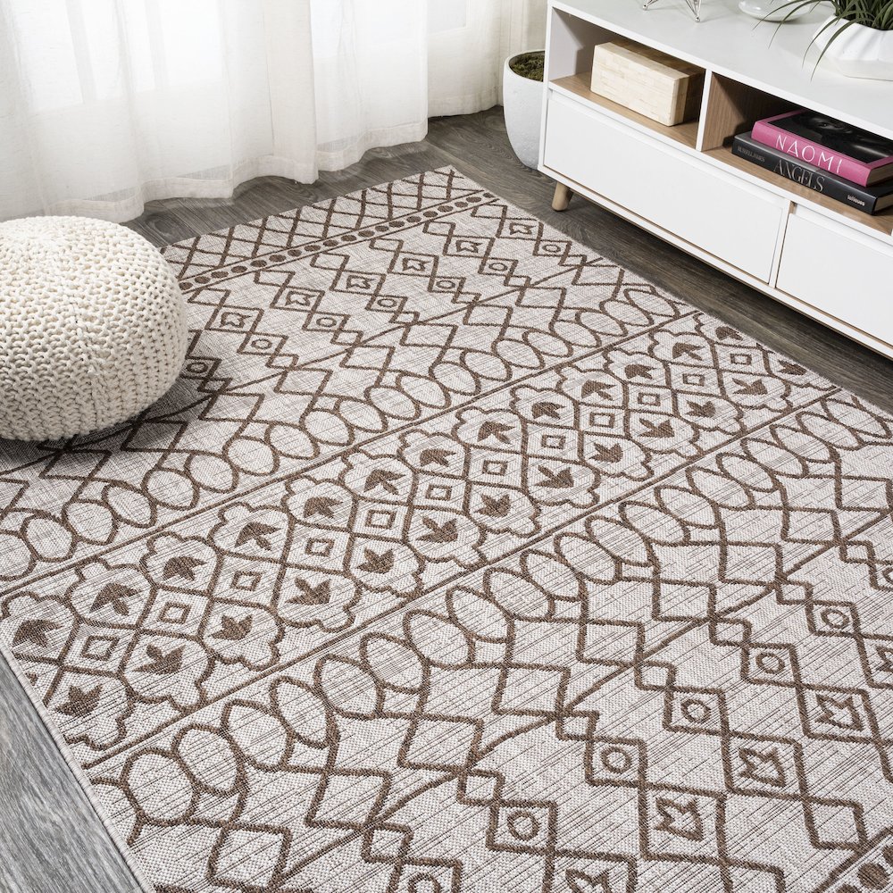 Kafel Tribal Bohemian Indoor/Outdoor Area Rug. Picture 4
