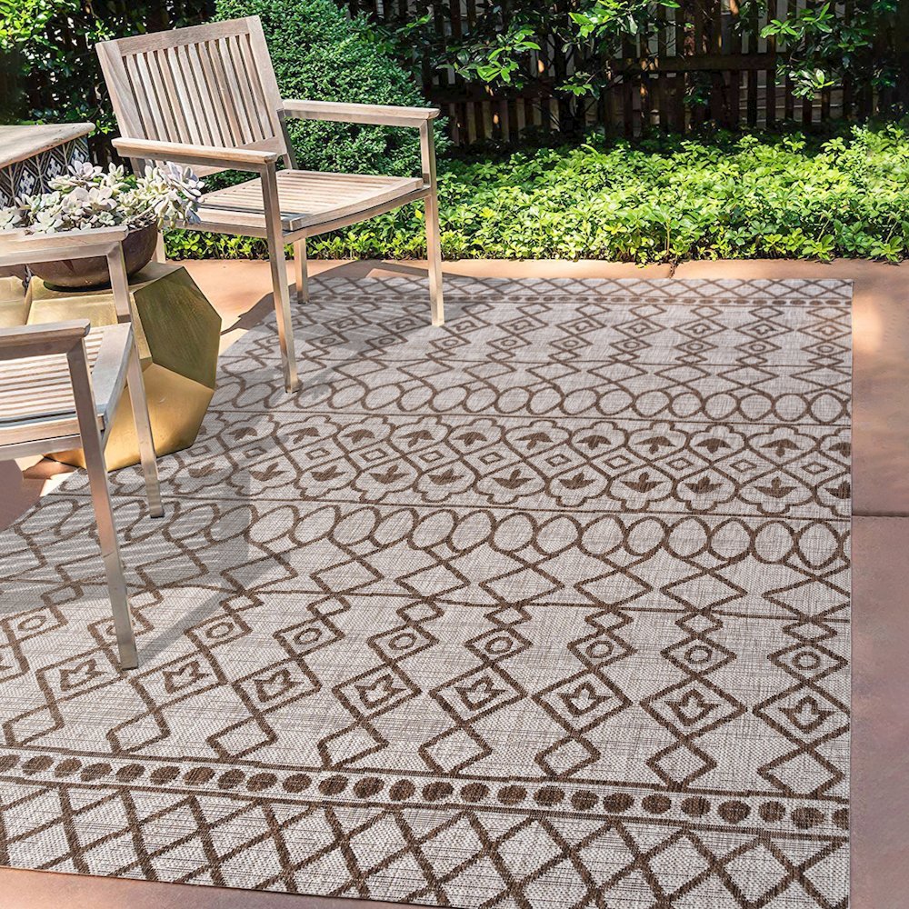 Kafel Tribal Bohemian Indoor/Outdoor Area Rug. Picture 6