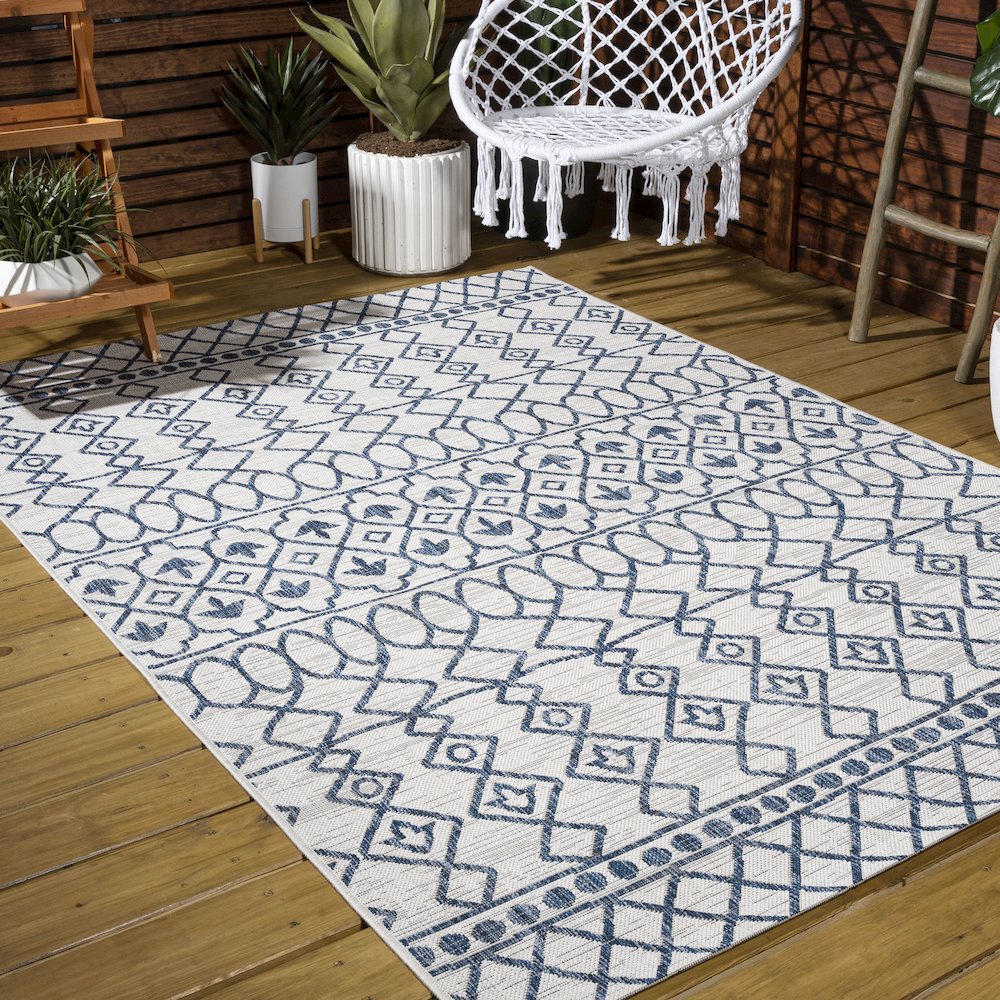 Kafel Tribal Bohemian Indoor/Outdoor Area Rug. Picture 7