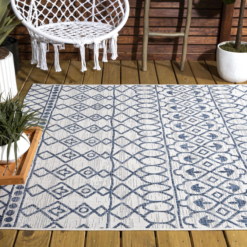 Kafel Tribal Bohemian Indoor/Outdoor Area Rug. Picture 8