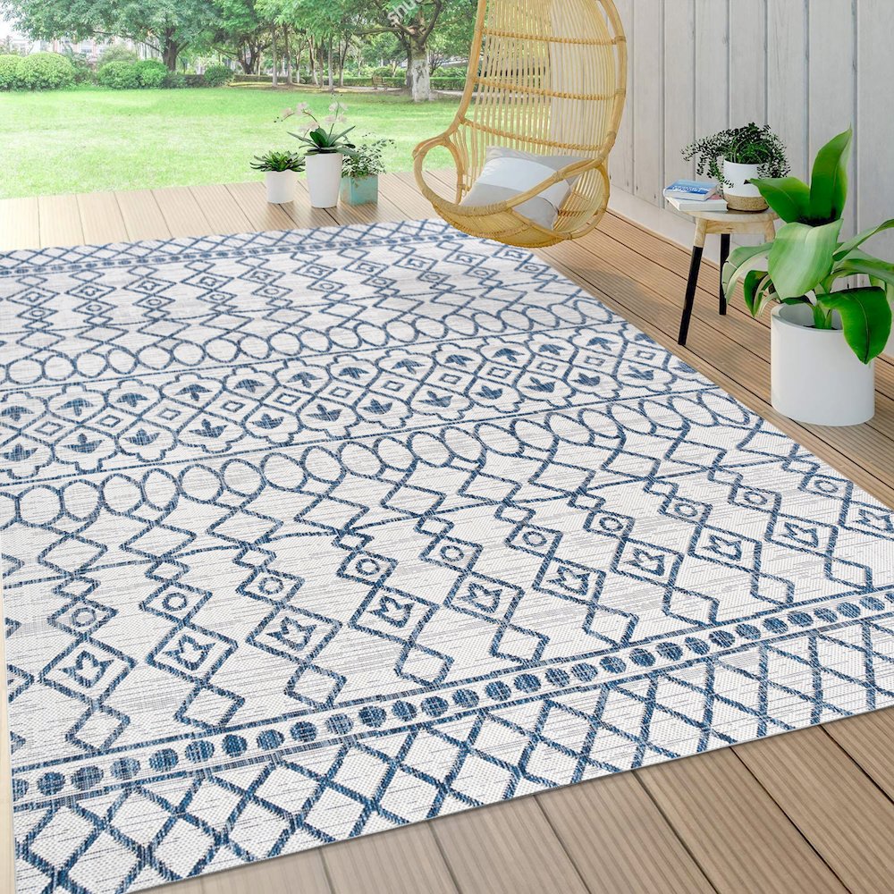 Kafel Tribal Bohemian Indoor/Outdoor Area Rug. Picture 6