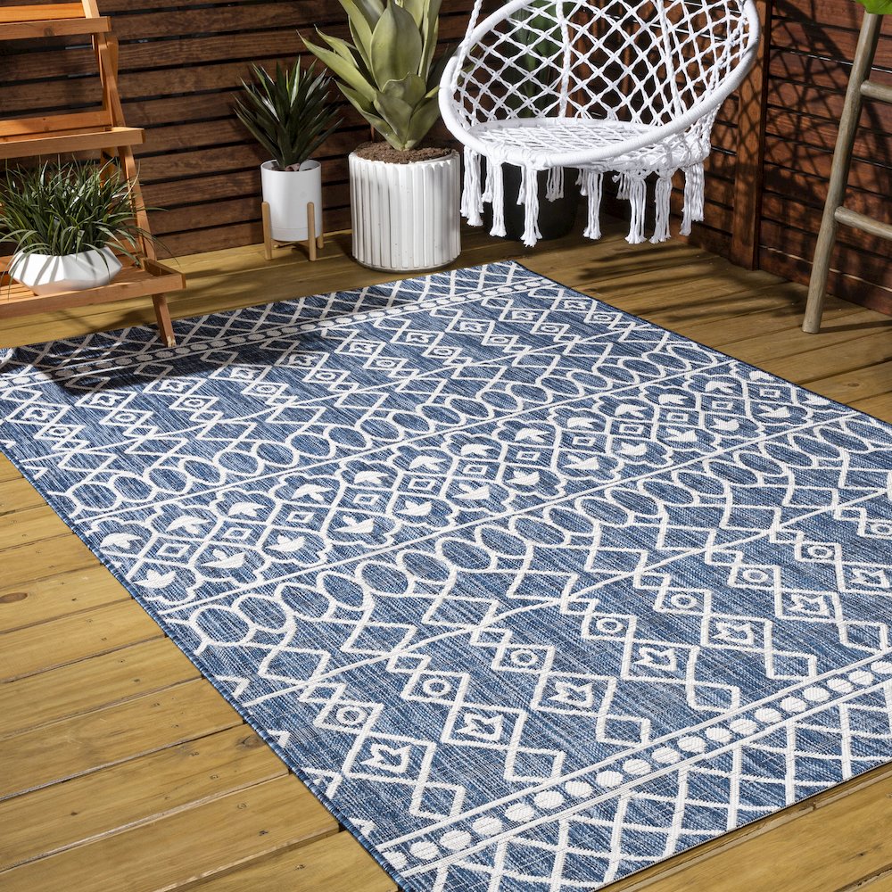 Kafel Tribal Bohemian Indoor/Outdoor Area Rug. Picture 7
