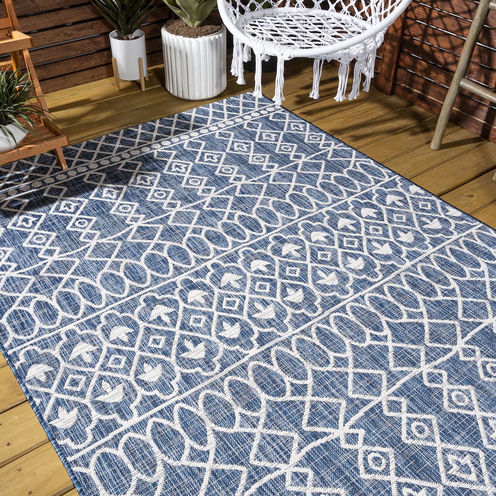 Kafel Tribal Bohemian Indoor/Outdoor Area Rug. Picture 9