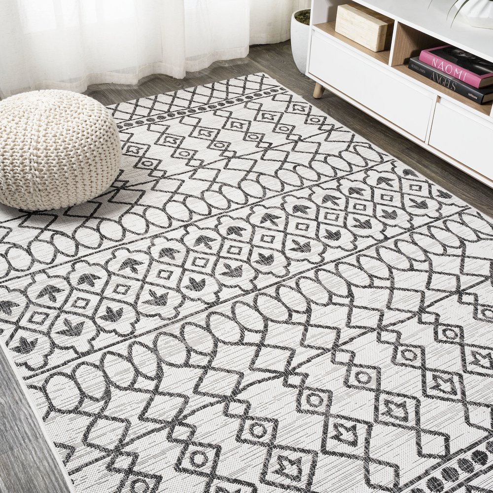 Kafel Tribal Bohemian Indoor/Outdoor Area Rug. Picture 4