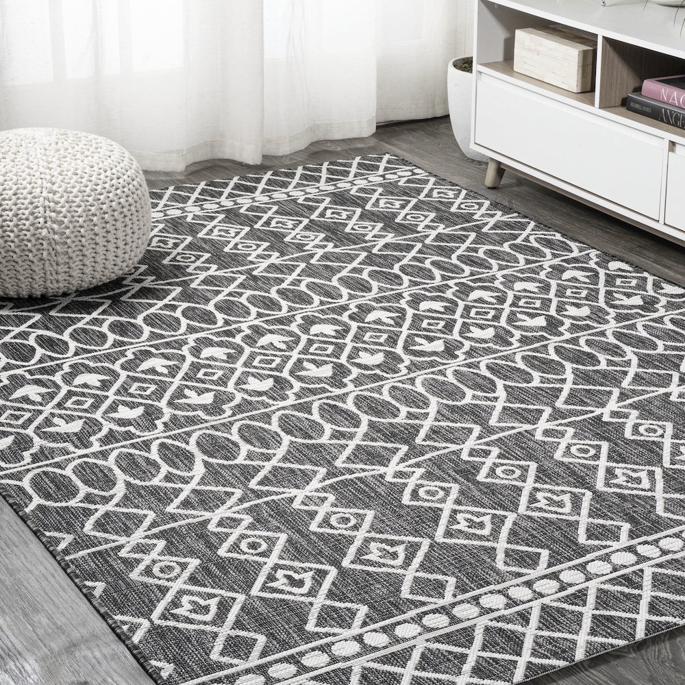 Kafel Tribal Bohemian Indoor/Outdoor Area Rug. Picture 2