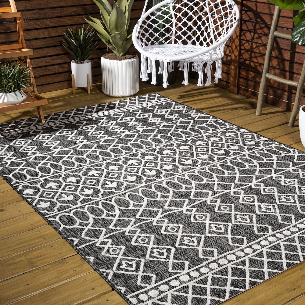 Kafel Tribal Bohemian Indoor/Outdoor Area Rug. Picture 7