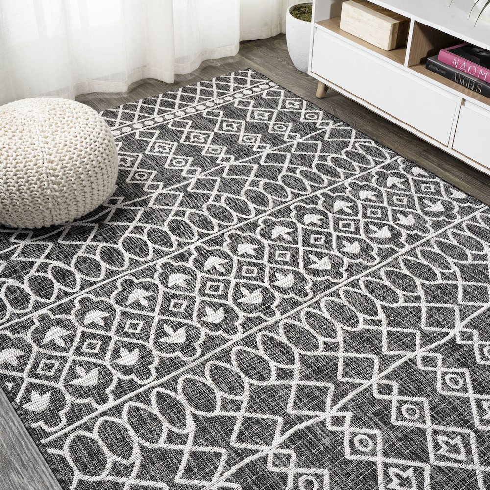Kafel Tribal Bohemian Indoor/Outdoor Area Rug. Picture 4