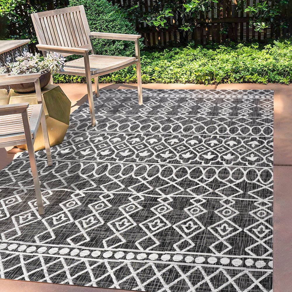 Kafel Tribal Bohemian Indoor/Outdoor Area Rug. Picture 6