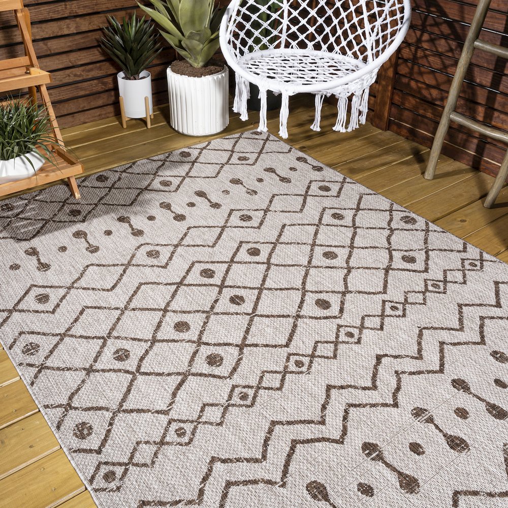 Nokat Tribal Bohemian Indoor/Outdoor Area Rug. Picture 9
