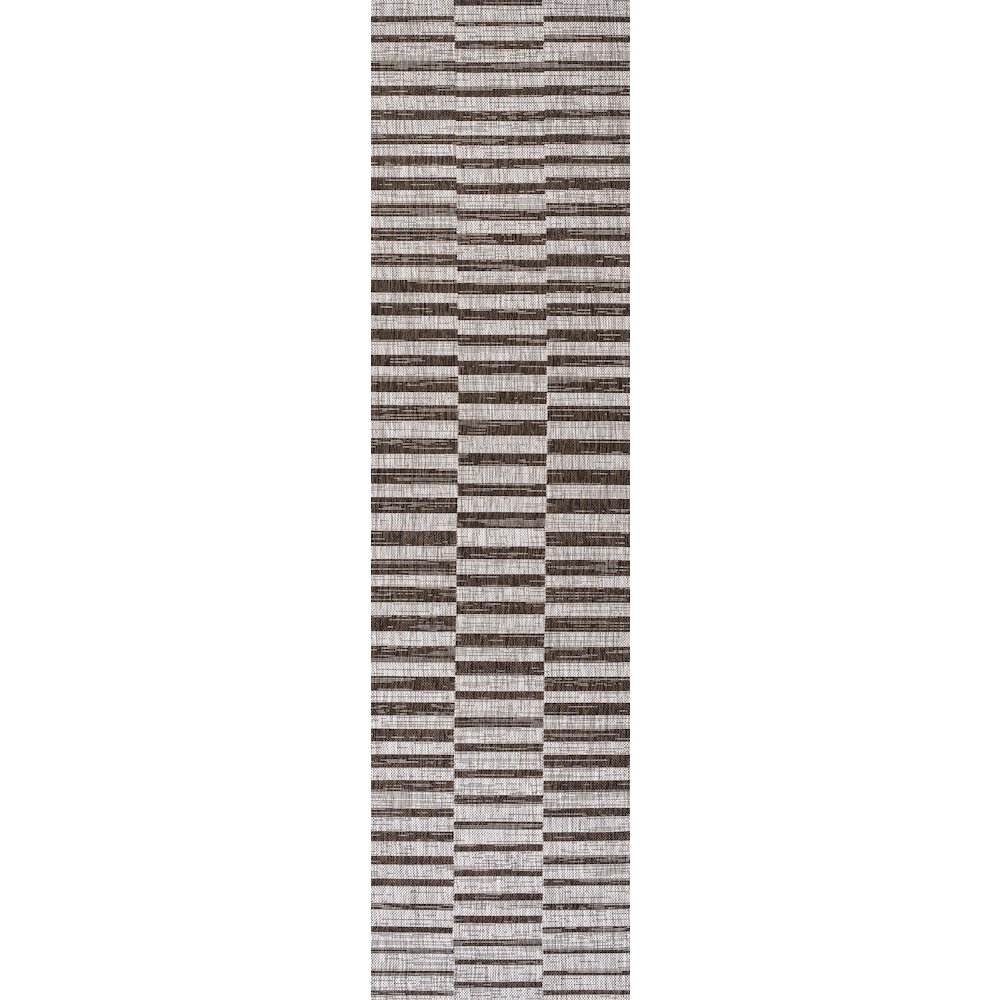 Sukie Modern Offset Stripe Indoor/Outdoor Area Rug. Picture 1
