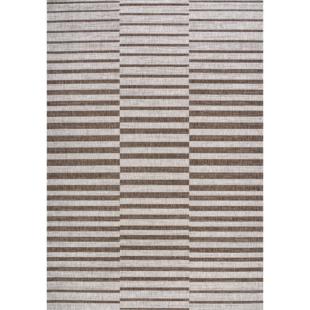 Sukie Modern Offset Stripe Indoor/Outdoor Area Rug. Picture 1