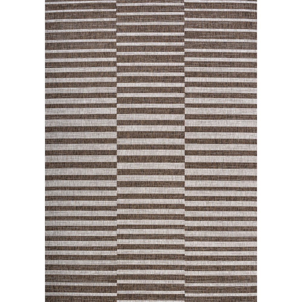 Sukie Modern Offset Stripe Indoor/Outdoor Area Rug. Picture 1