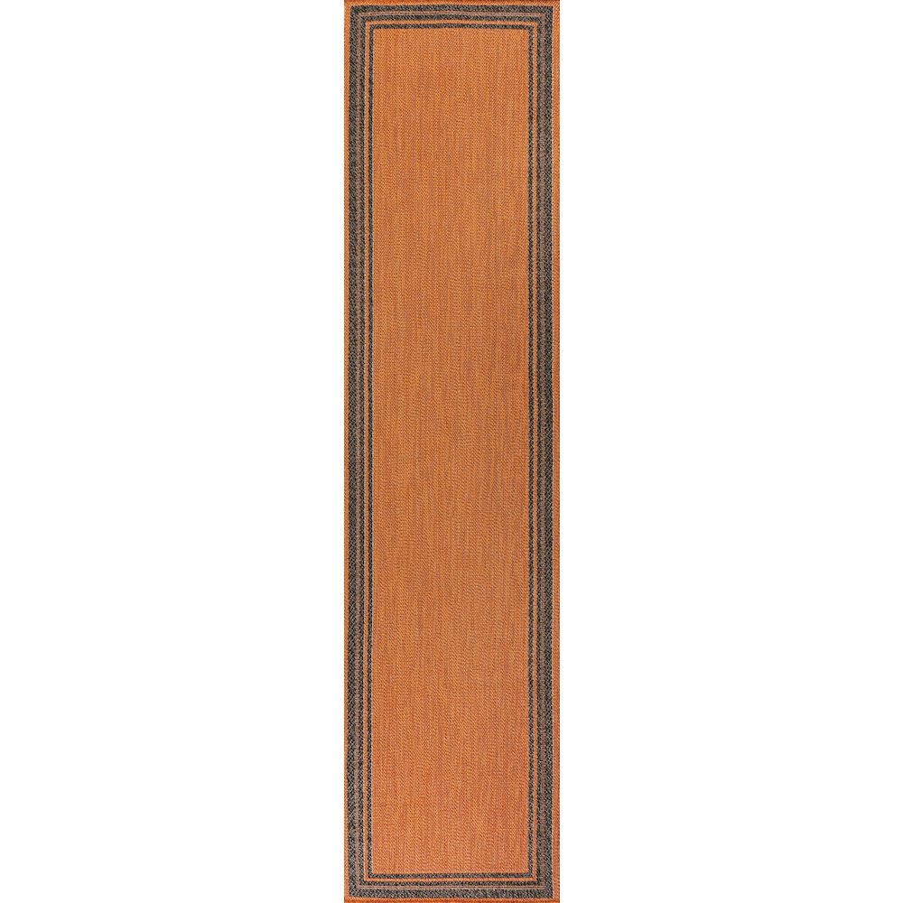 James Modern Border Stripe Indoor/Outdoor Area Rug. Picture 1