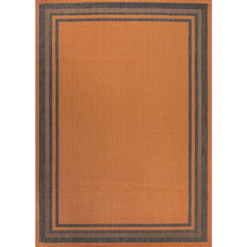James Modern Border Stripe Indoor/Outdoor Area Rug. Picture 1