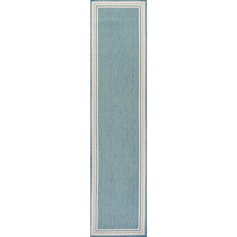 James Modern Border Stripe Indoor/Outdoor Area Rug. Picture 1