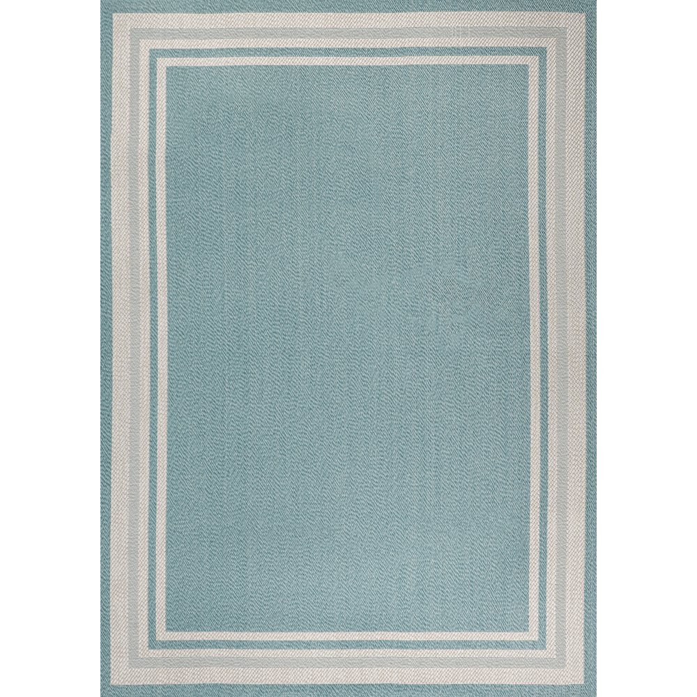 James Modern Border Stripe Indoor/Outdoor Area Rug. Picture 1