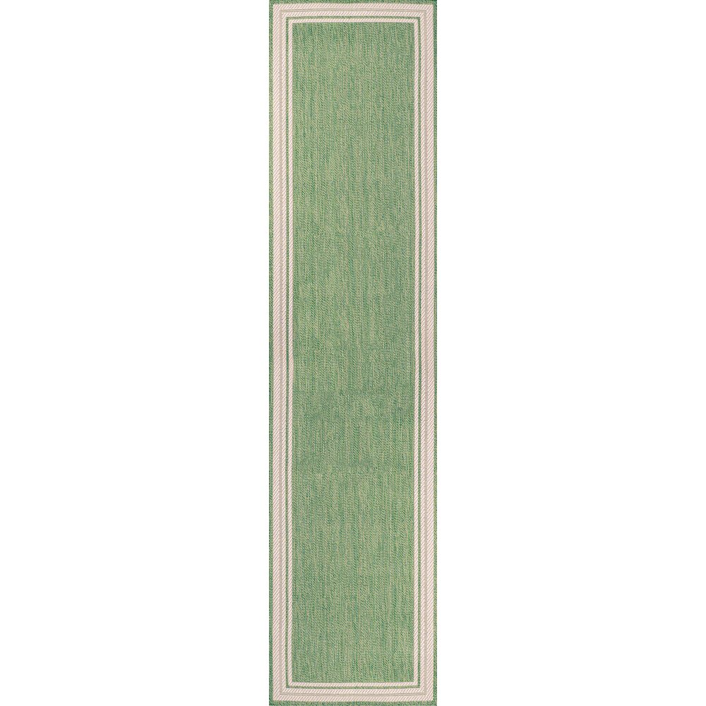 James Modern Border Stripe Indoor/Outdoor Area Rug. Picture 1