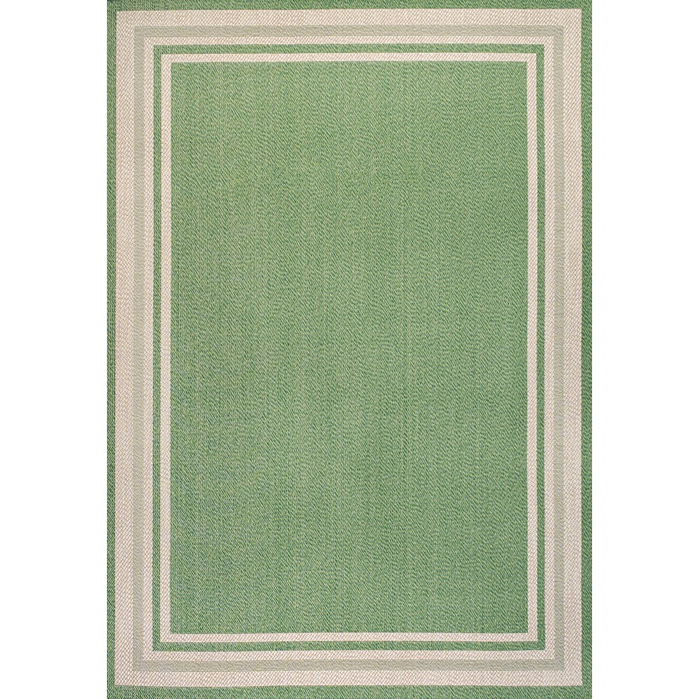 James Modern Border Stripe Indoor/Outdoor Area Rug. Picture 1