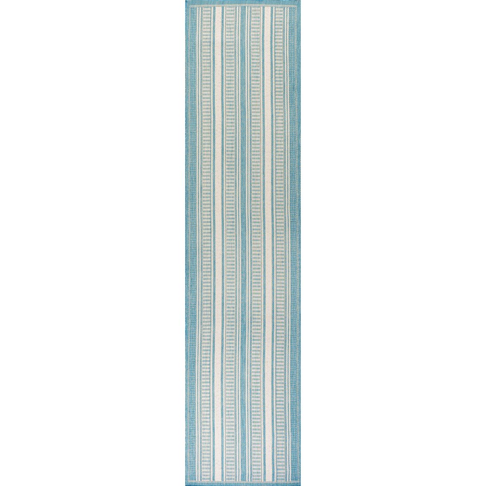Haynes Modern Double Stripe Indoor/Outdoor Area Rug. Picture 1