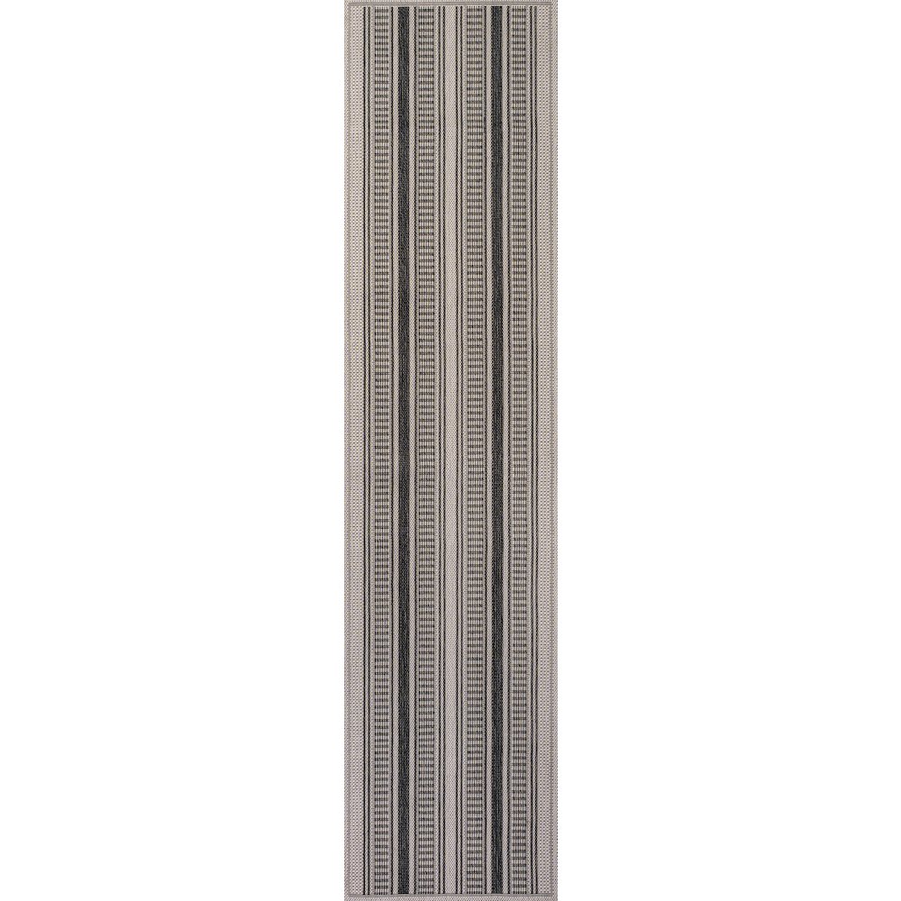 Haynes Modern Double Stripe Indoor/Outdoor Area Rug. Picture 1