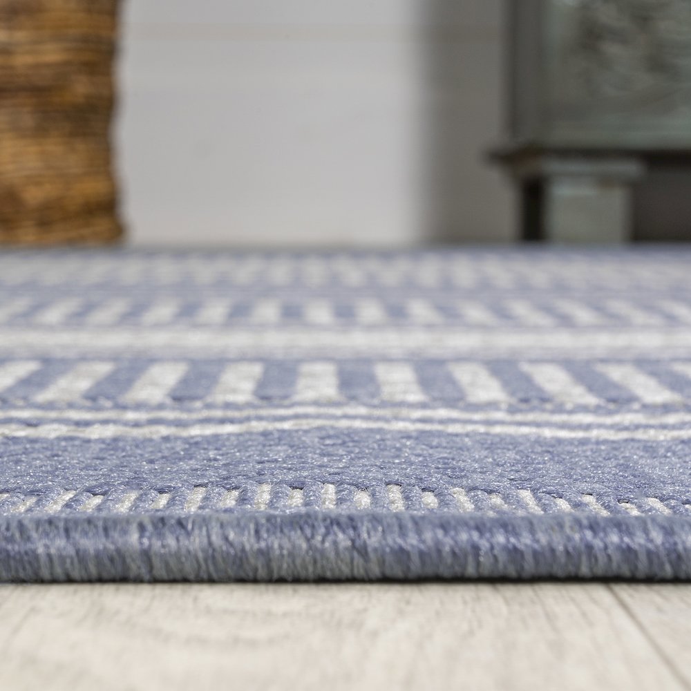 Haynes Modern Double Stripe Indoor/Outdoor Area Rug. Picture 8