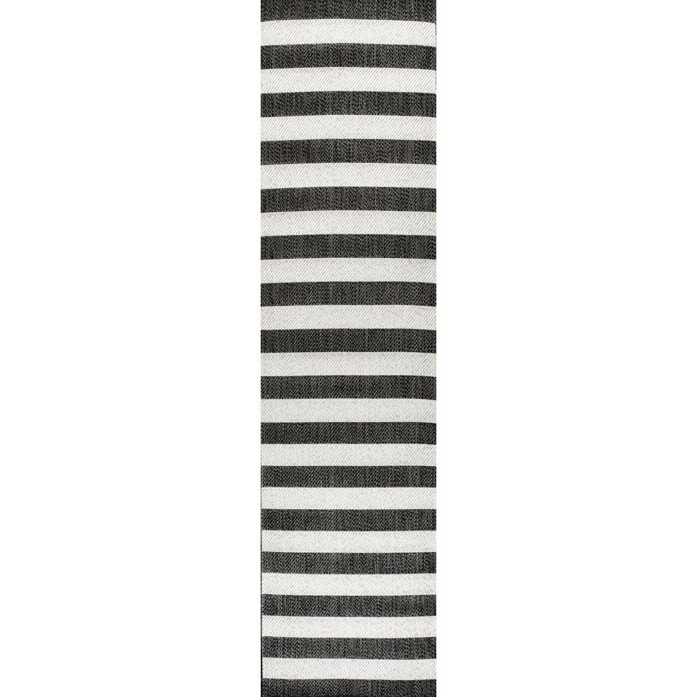Negril Two Tone Wide Stripe Indoor/Outdoor Area Rug. Picture 1