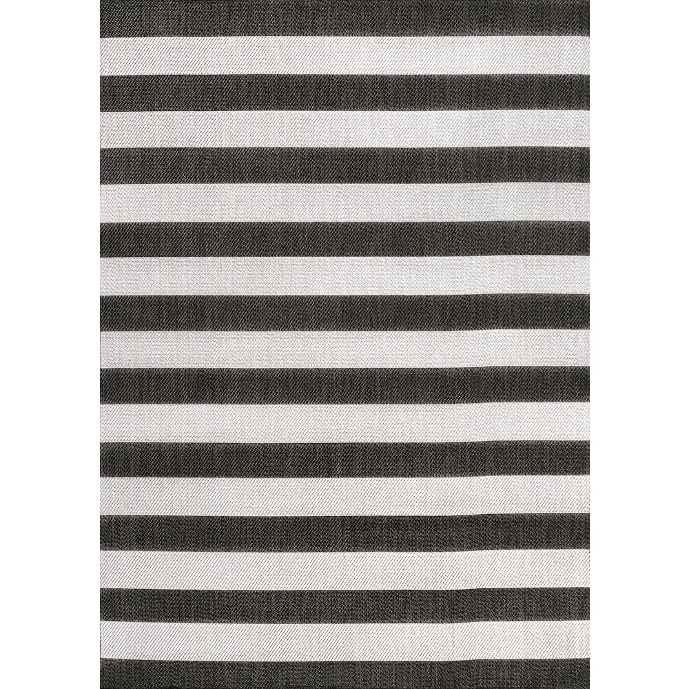 Negril Two Tone Wide Stripe Indoor/Outdoor Area Rug. Picture 1
