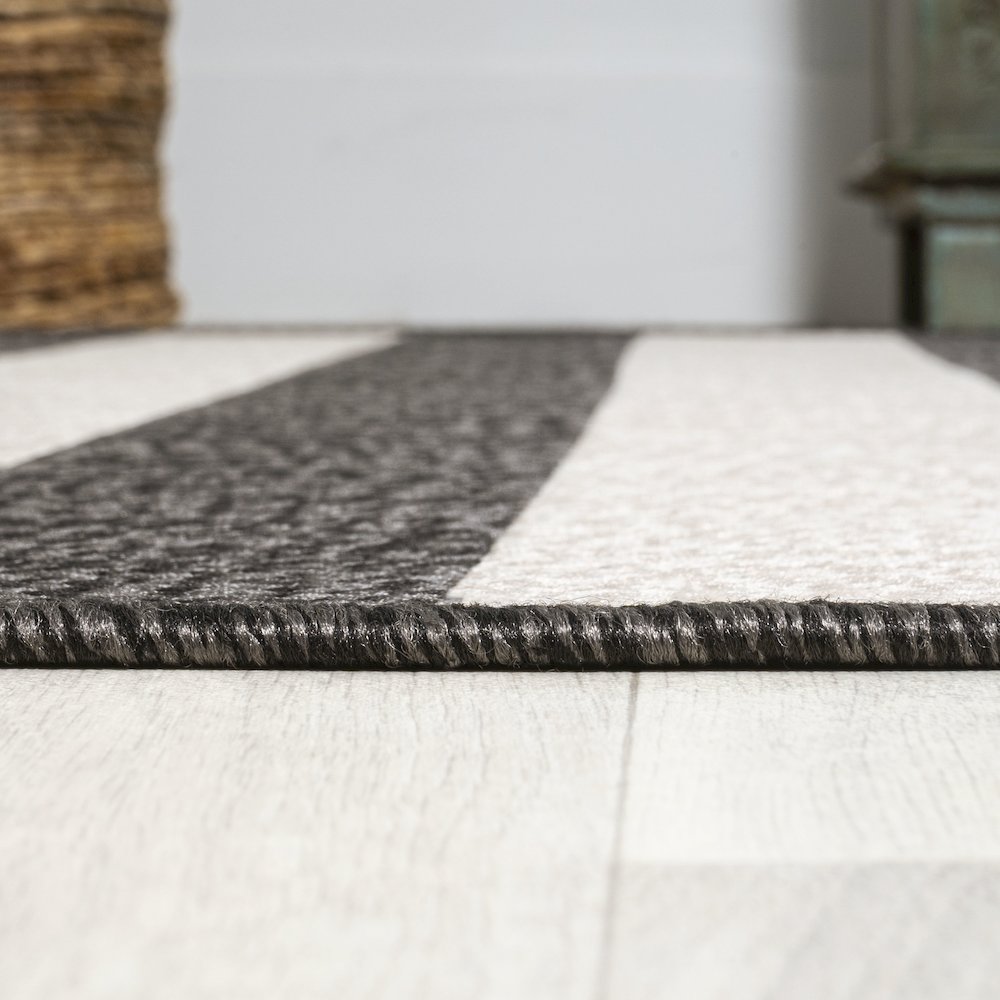 Negril Two Tone Wide Stripe Indoor/Outdoor Area Rug. Picture 9
