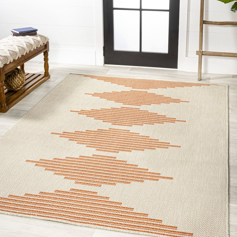 Vinales Diamond Stripe Indoor/Outdoor Area Rug. Picture 2