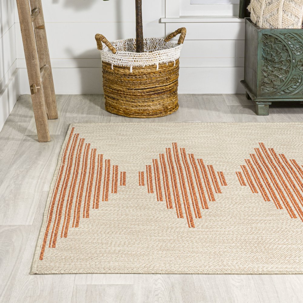 Vinales Diamond Stripe Indoor/Outdoor Area Rug. Picture 3