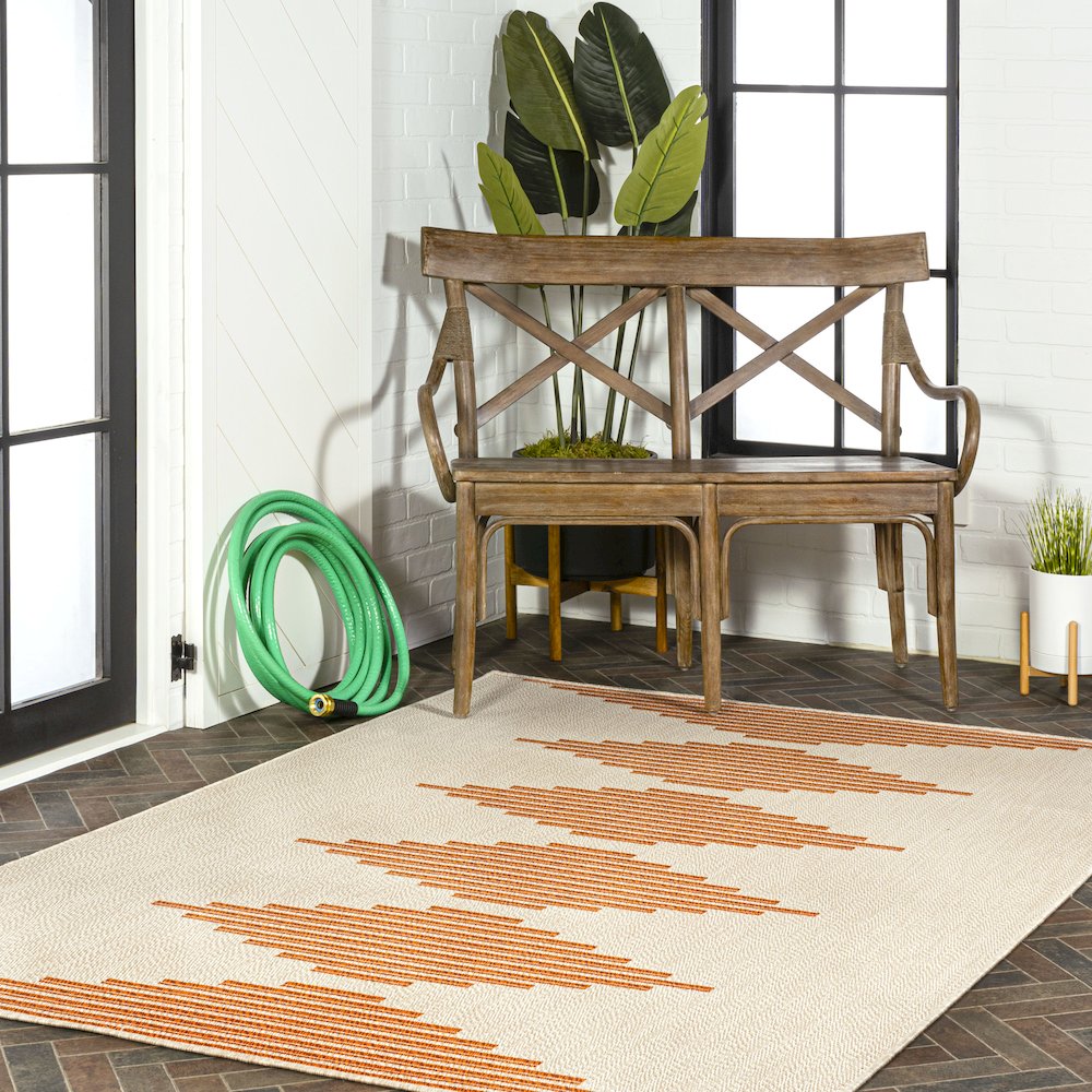 Vinales Diamond Stripe Indoor/Outdoor Area Rug. Picture 9