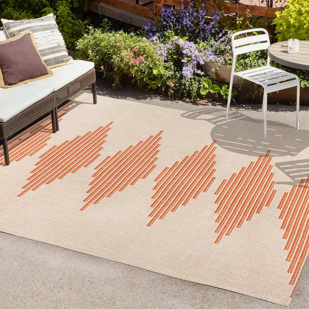 Vinales Diamond Stripe Indoor/Outdoor Area Rug. Picture 6