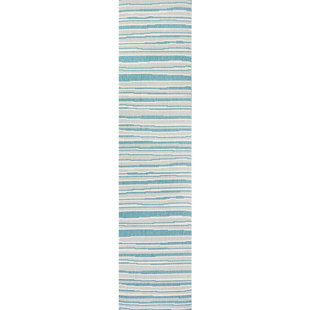 Castara Wavy Stripe Modern Indoor/Outdoor Area Rug. Picture 1