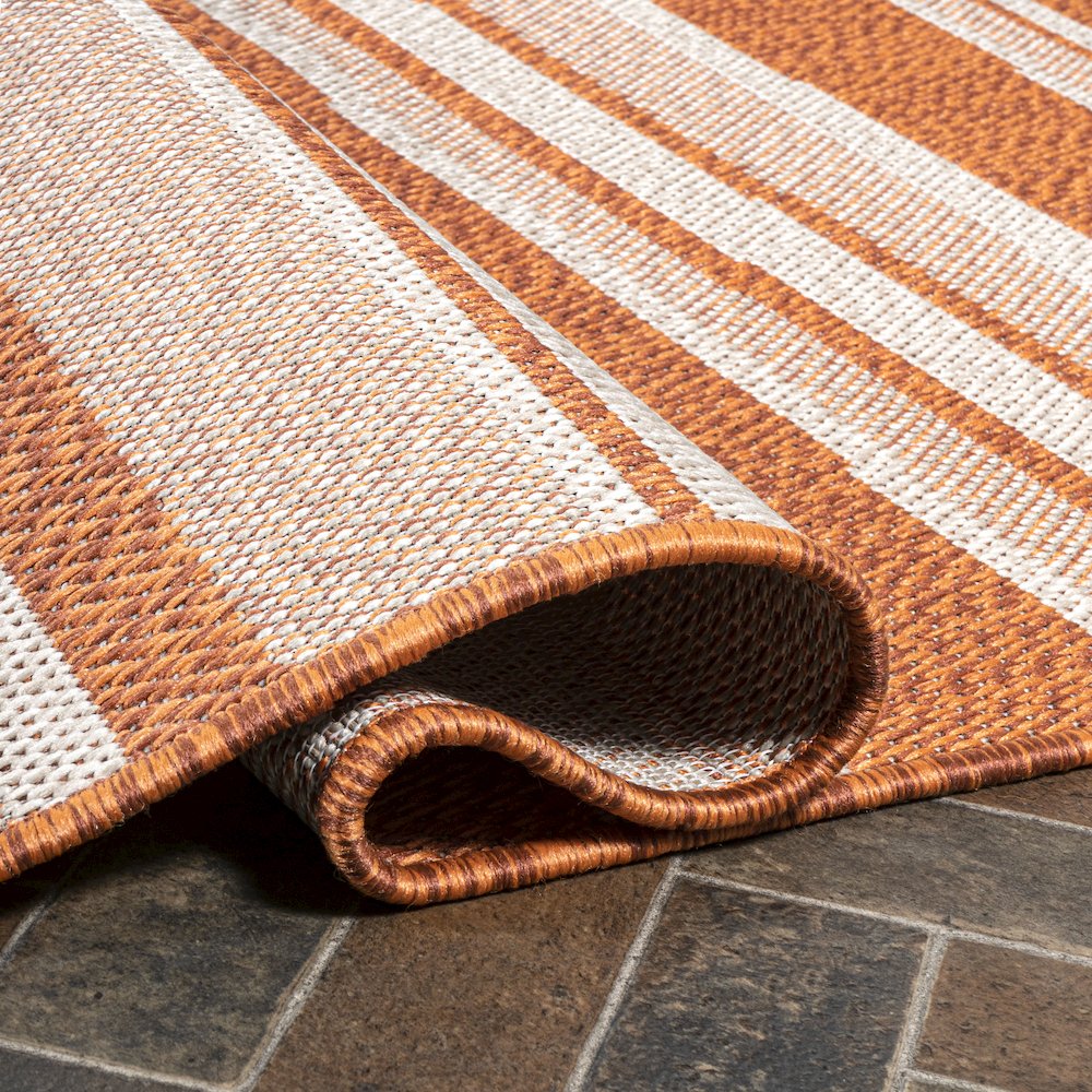 Castara Wavy Stripe Modern Indoor/Outdoor Area Rug. Picture 6