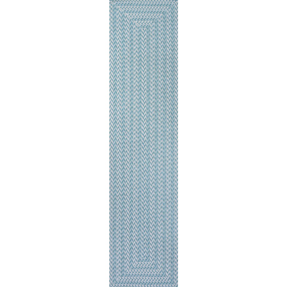 Chevron Modern Concentric Squares Indoor/Outdoor Area Rug. Picture 1