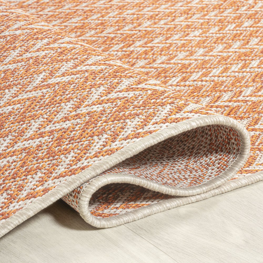 Chevron Modern Concentric Squares Indoor/Outdoor Area Rug. Picture 6